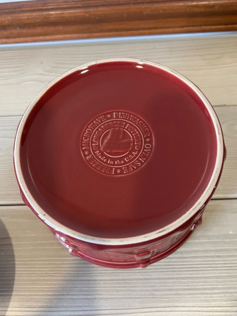 Longaberger Woven Traditions Drum Crock Paprika Red 30485